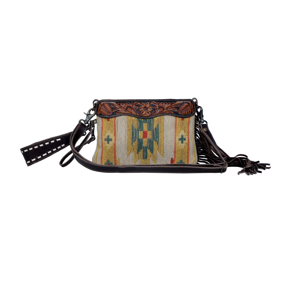Sac éblouissant jaune ciselé main