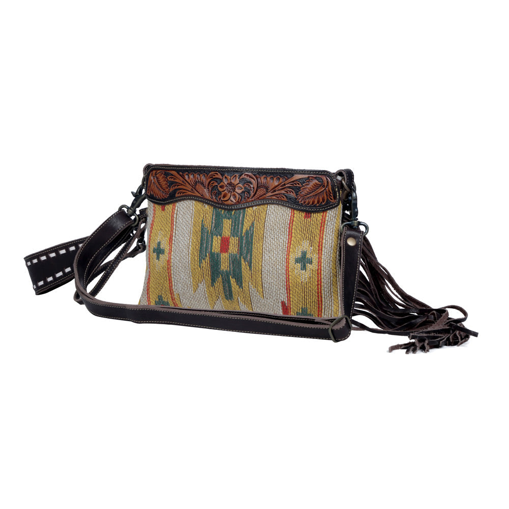 Sac éblouissant jaune ciselé main