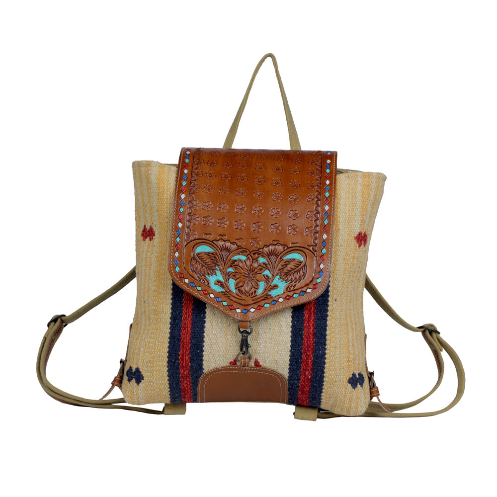 Sac à dos Lucent en cuir repoussé.