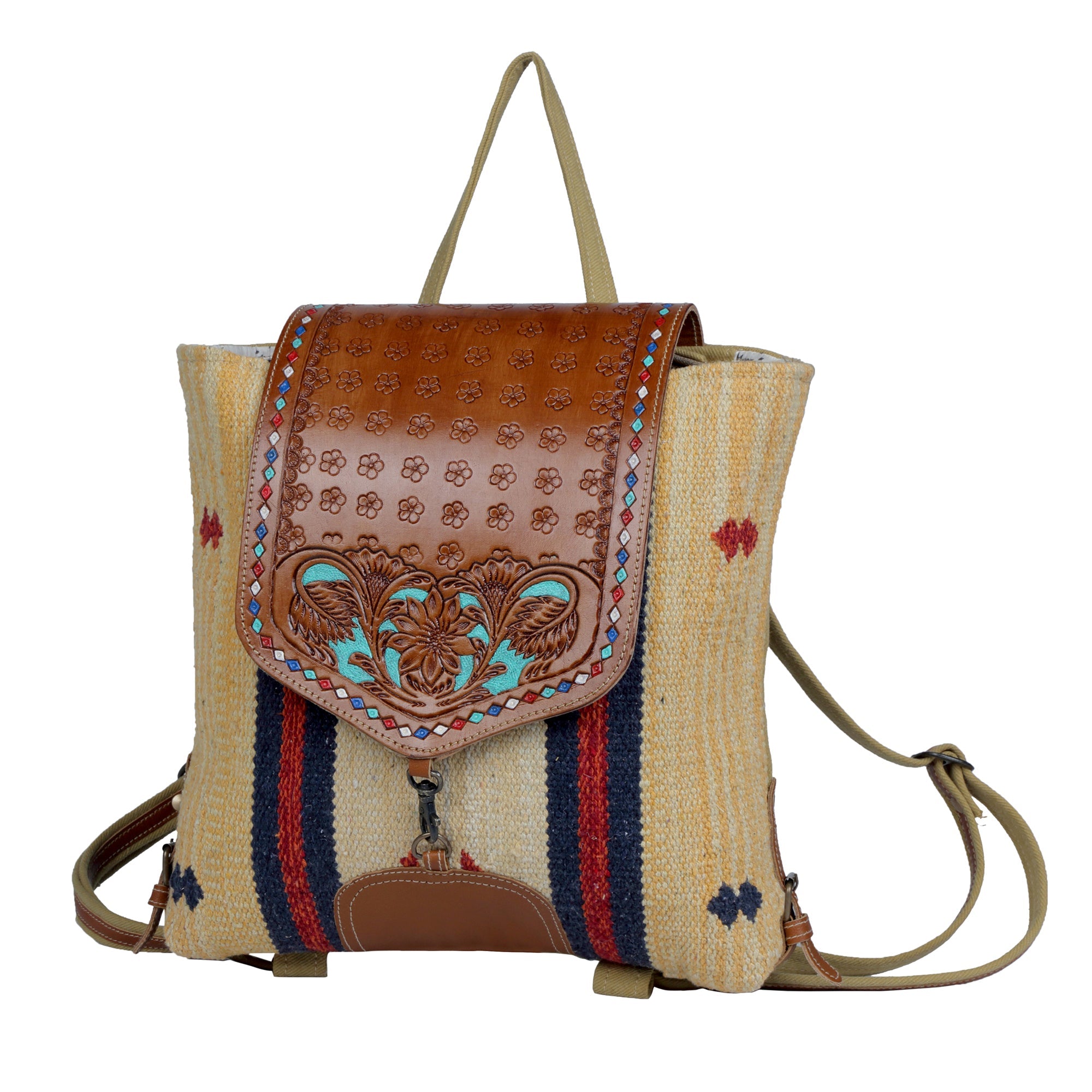 Sac à dos Lucent en cuir repoussé.