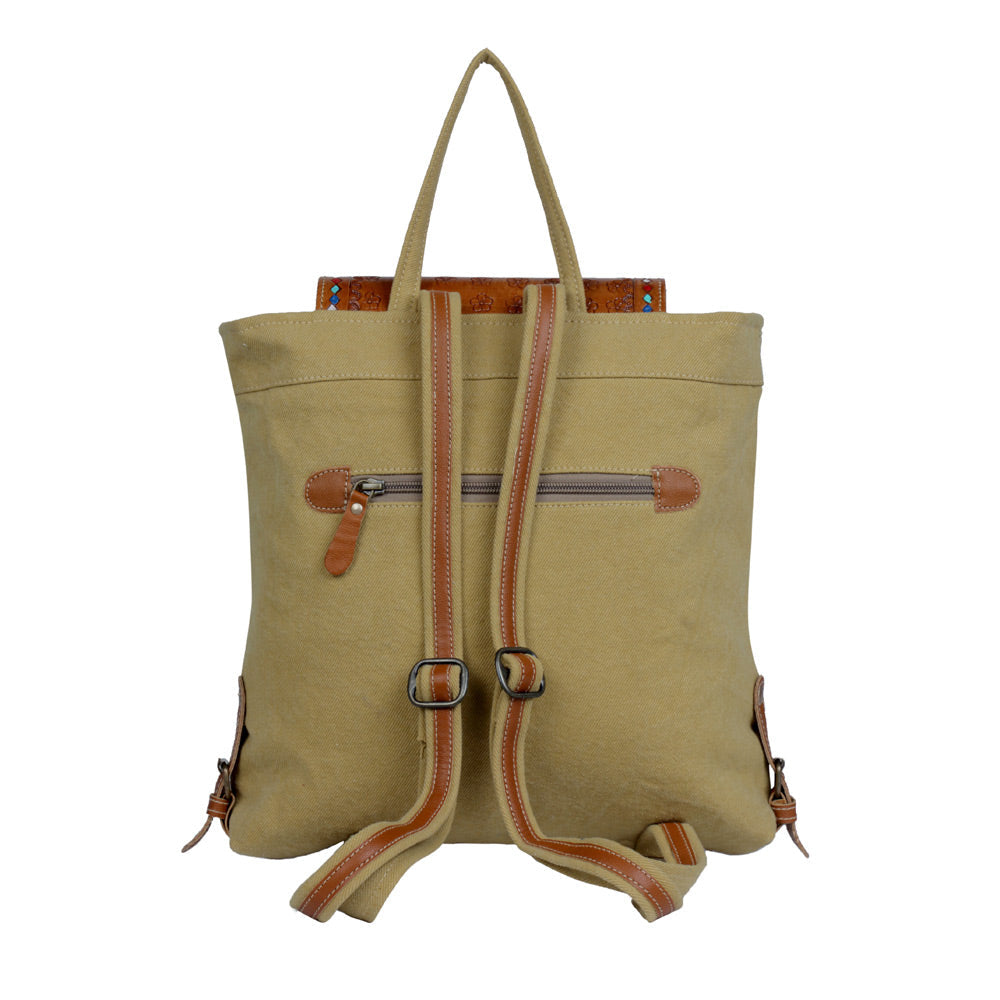 Sac à dos Lucent en cuir repoussé.