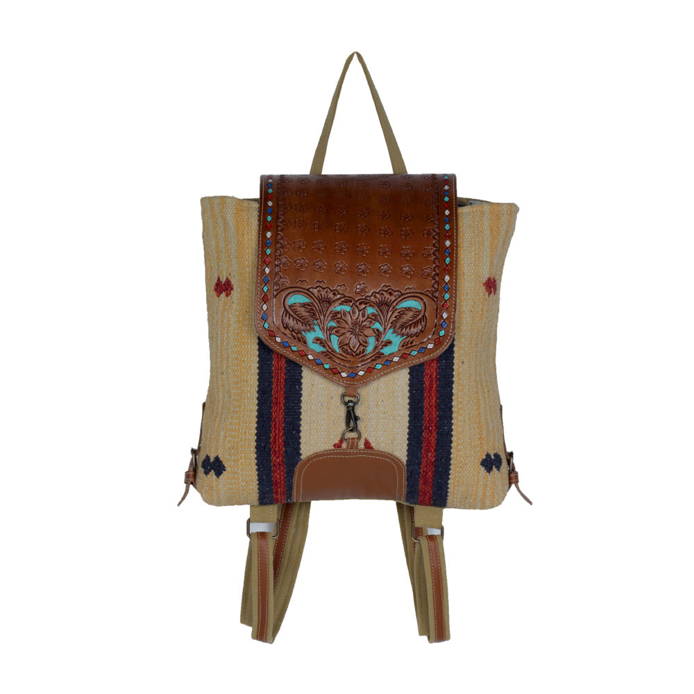 Sac à dos Lucent en cuir repoussé.