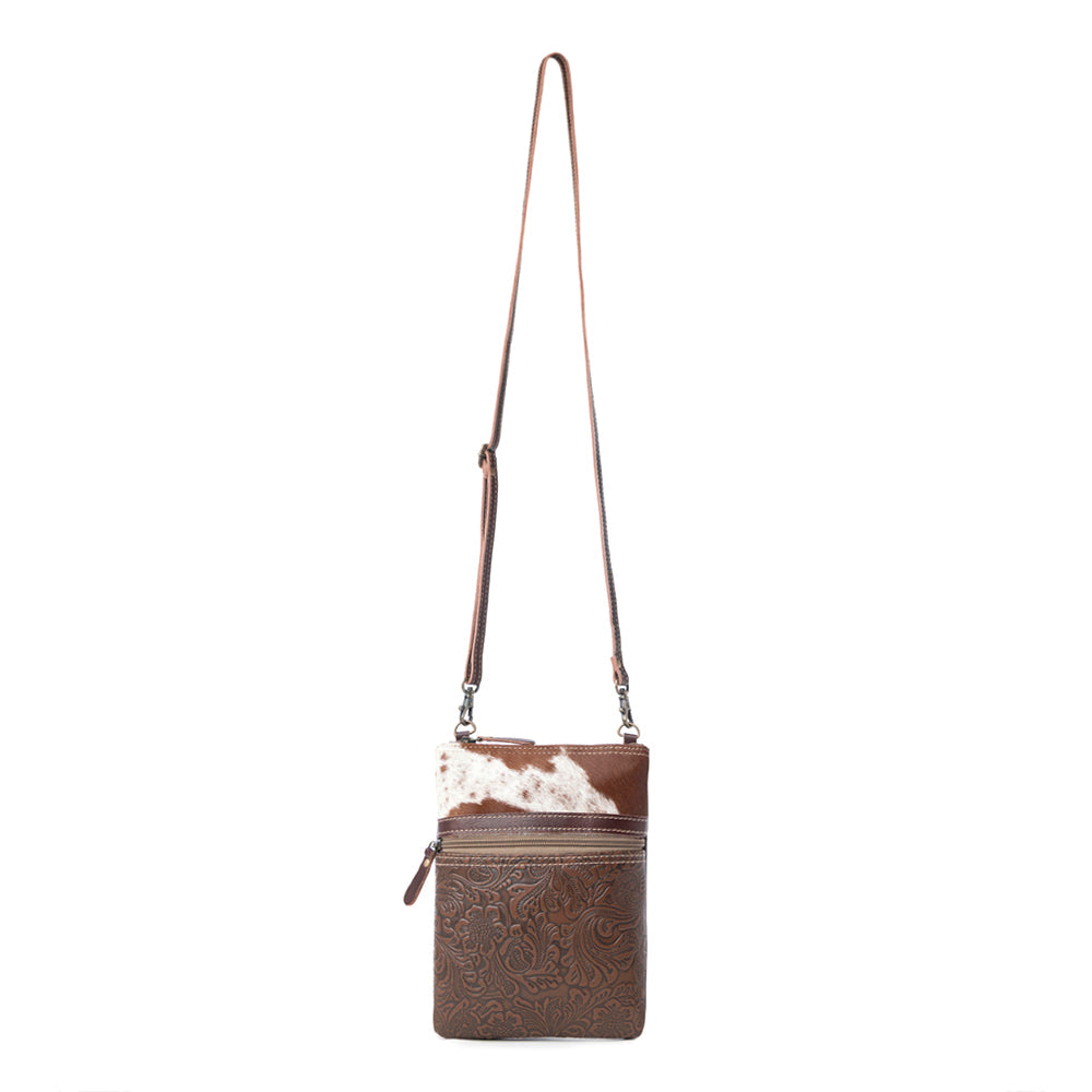Sac en cuir et poils de vache "Vigne emmêlée"