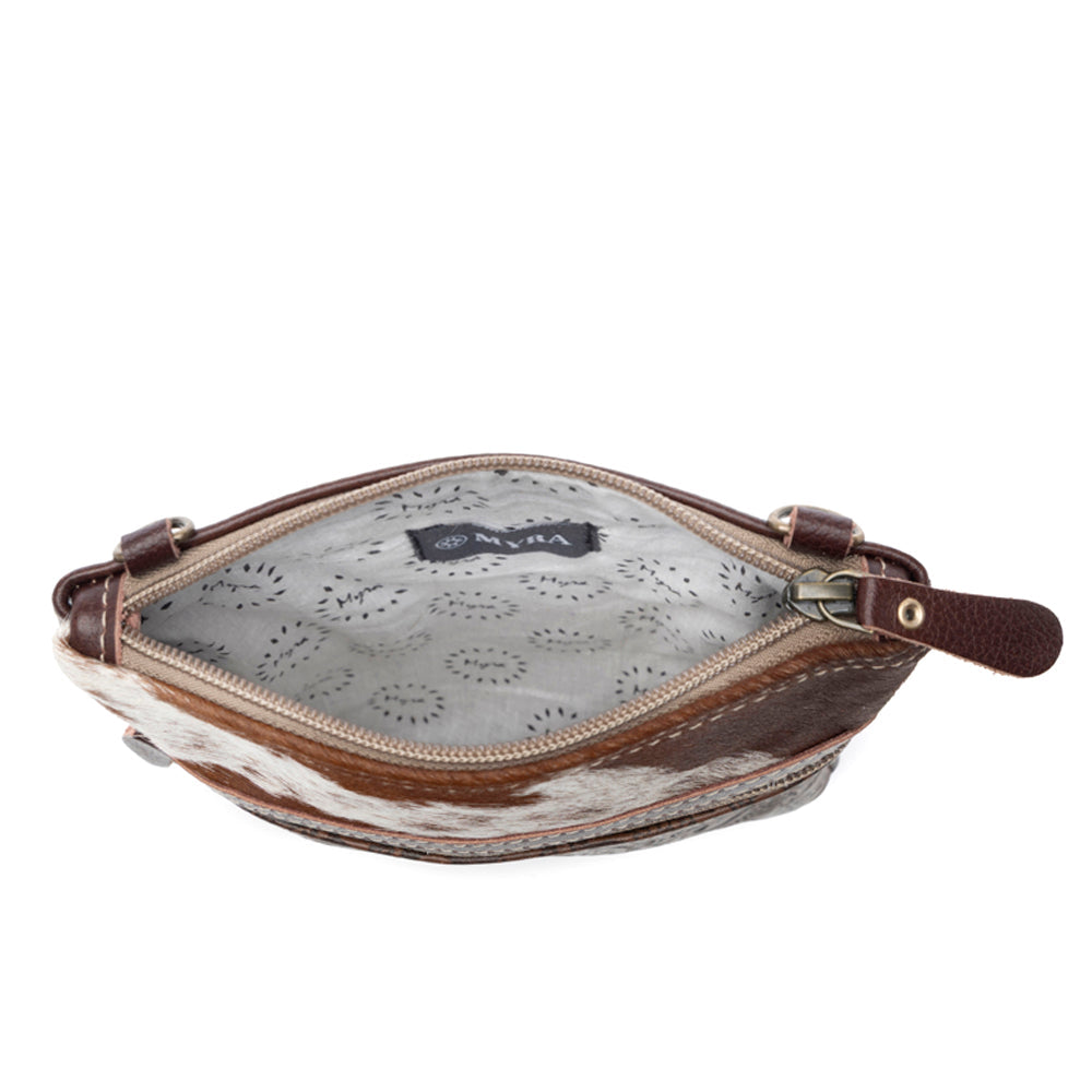 Sac en cuir et poils de vache "Vigne emmêlée"