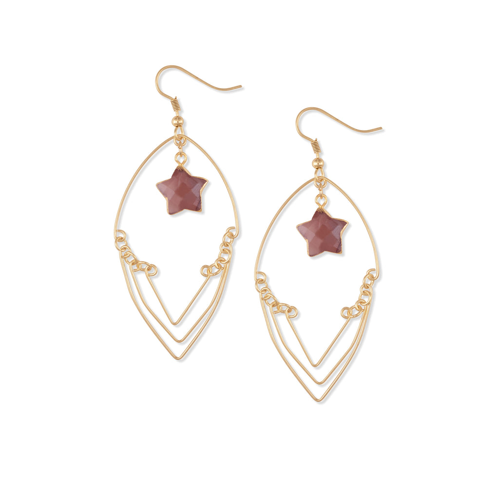 Boucle d'oreille lumière étoilée