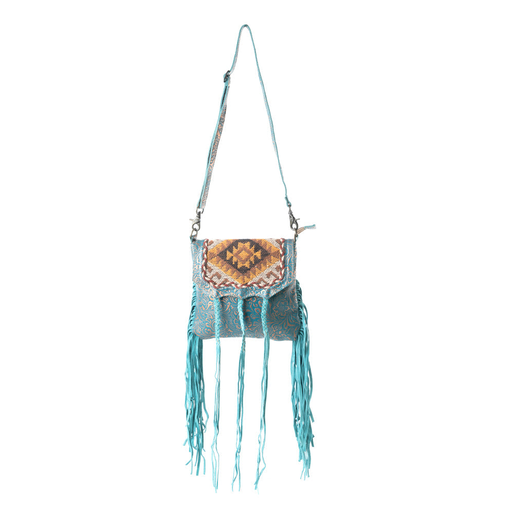 Sac marin en cuir et poils de vache