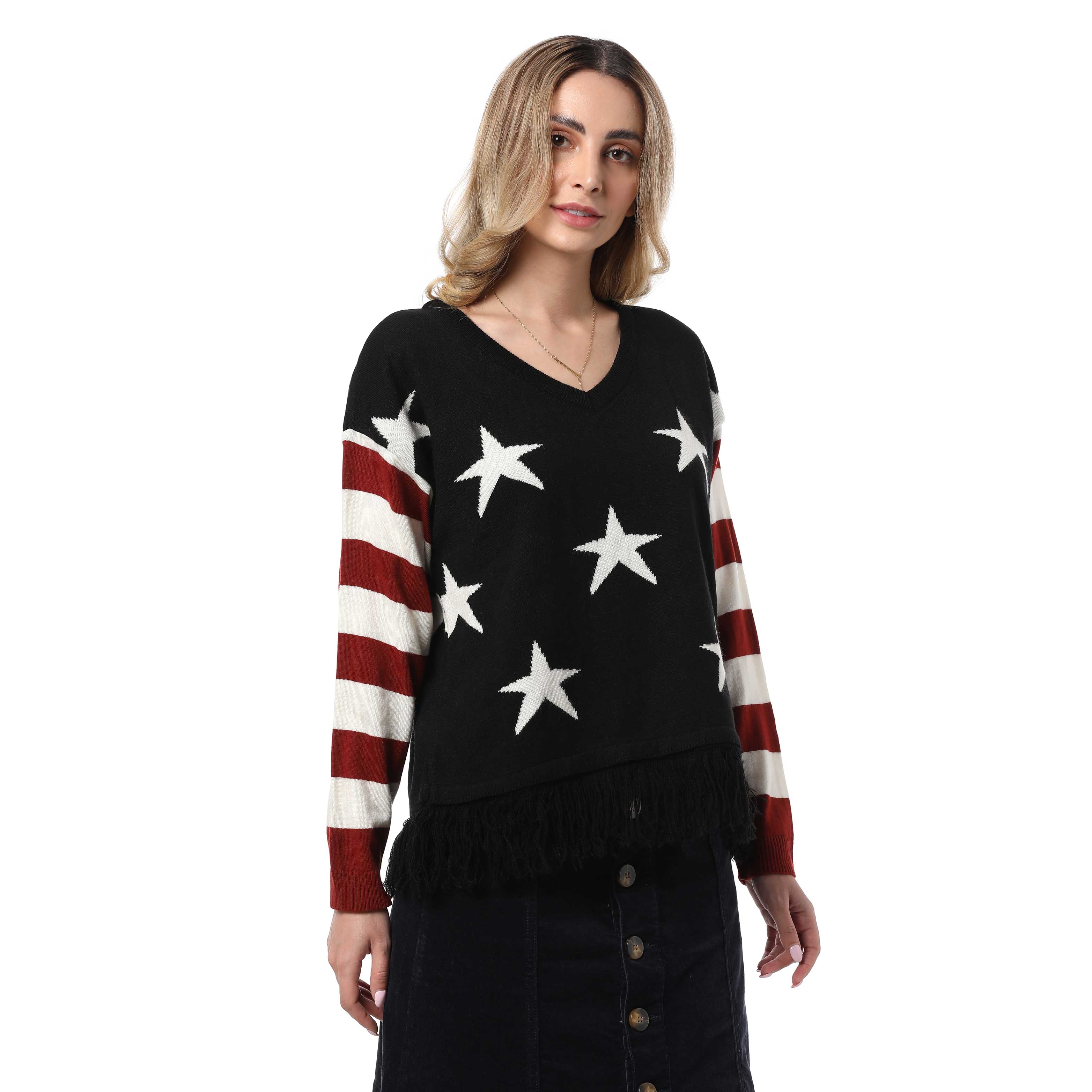 Pull Wintech à franges