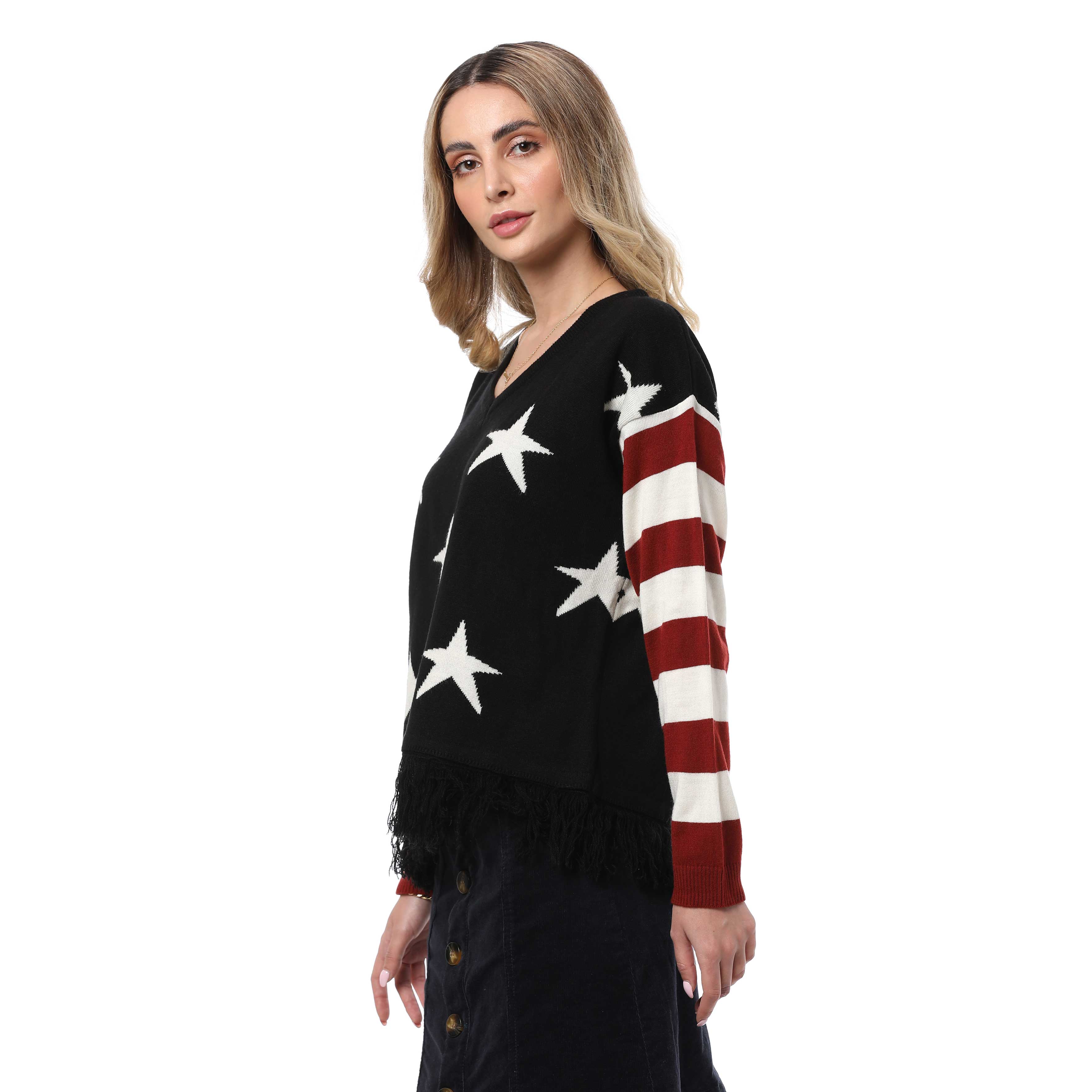 Pull Wintech à franges