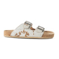 Mules en cuir Myra Restful Hairon pour femmes – Brides réglables, semelle intérieure en liège et double boucle élégante