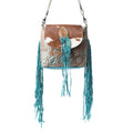 Sac Cyan Accenture en Cuir et Peau de Vache