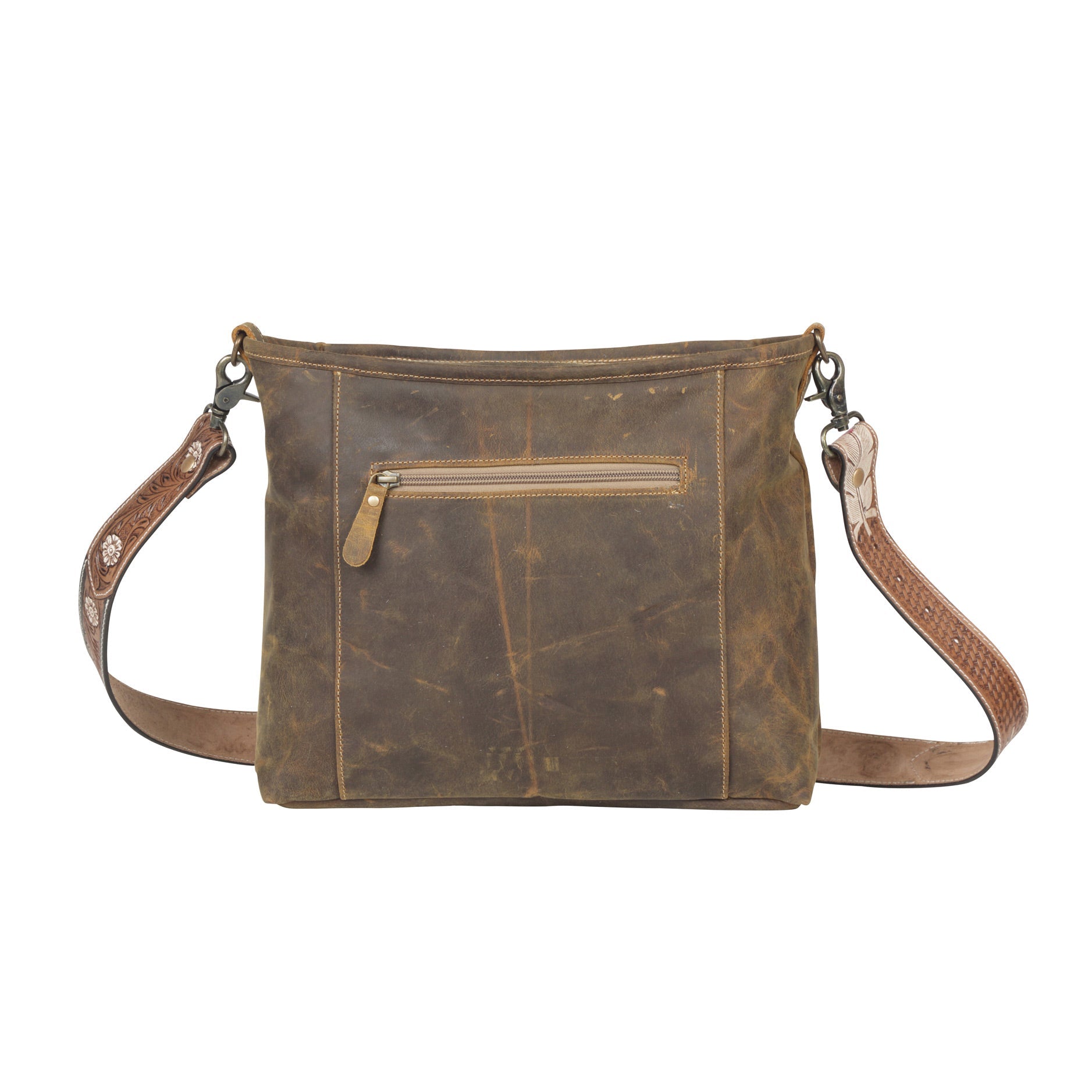 Sac Cornell en cuir et peau de vache rose