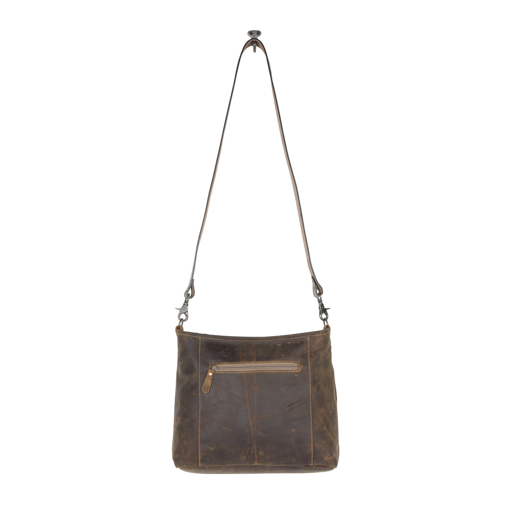 Sac Cornell en cuir et peau de vache rose