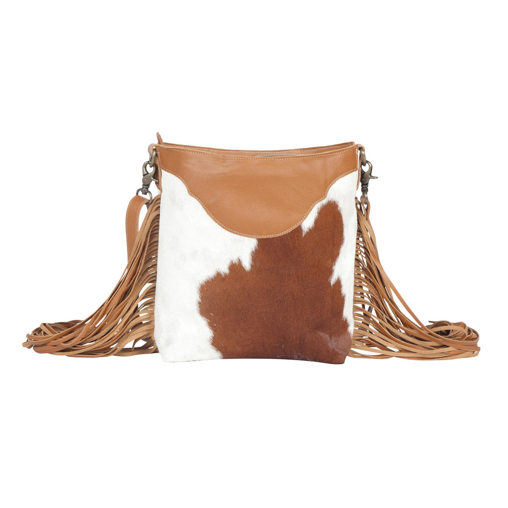 Sac brut en terre d'ombre estampé à la main
