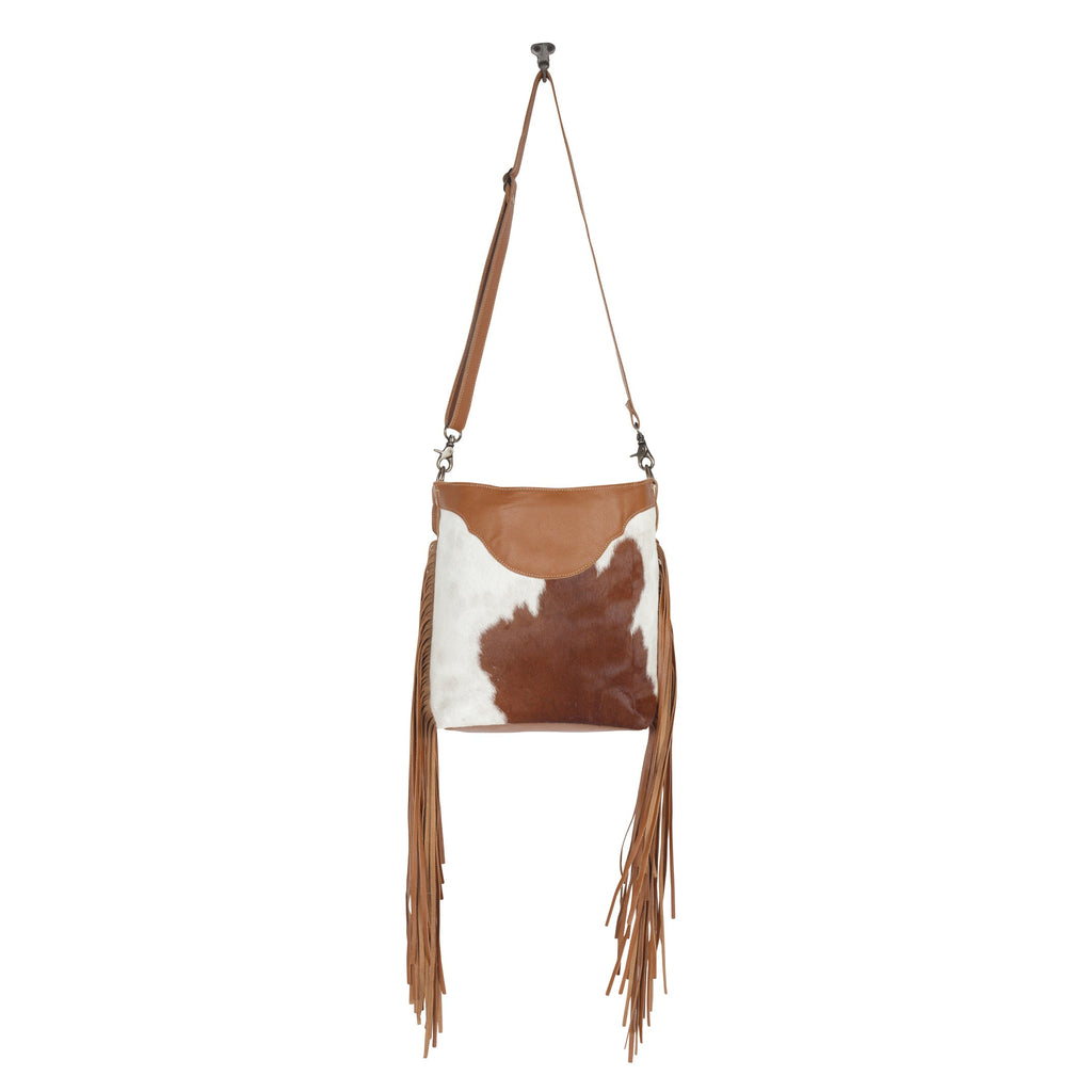 Sac brut en terre d'ombre estampé à la main