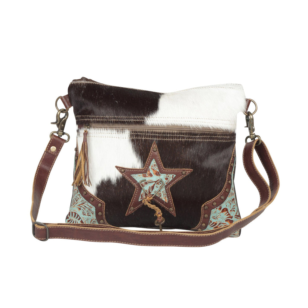 Sac North Star en toile et poil de vache