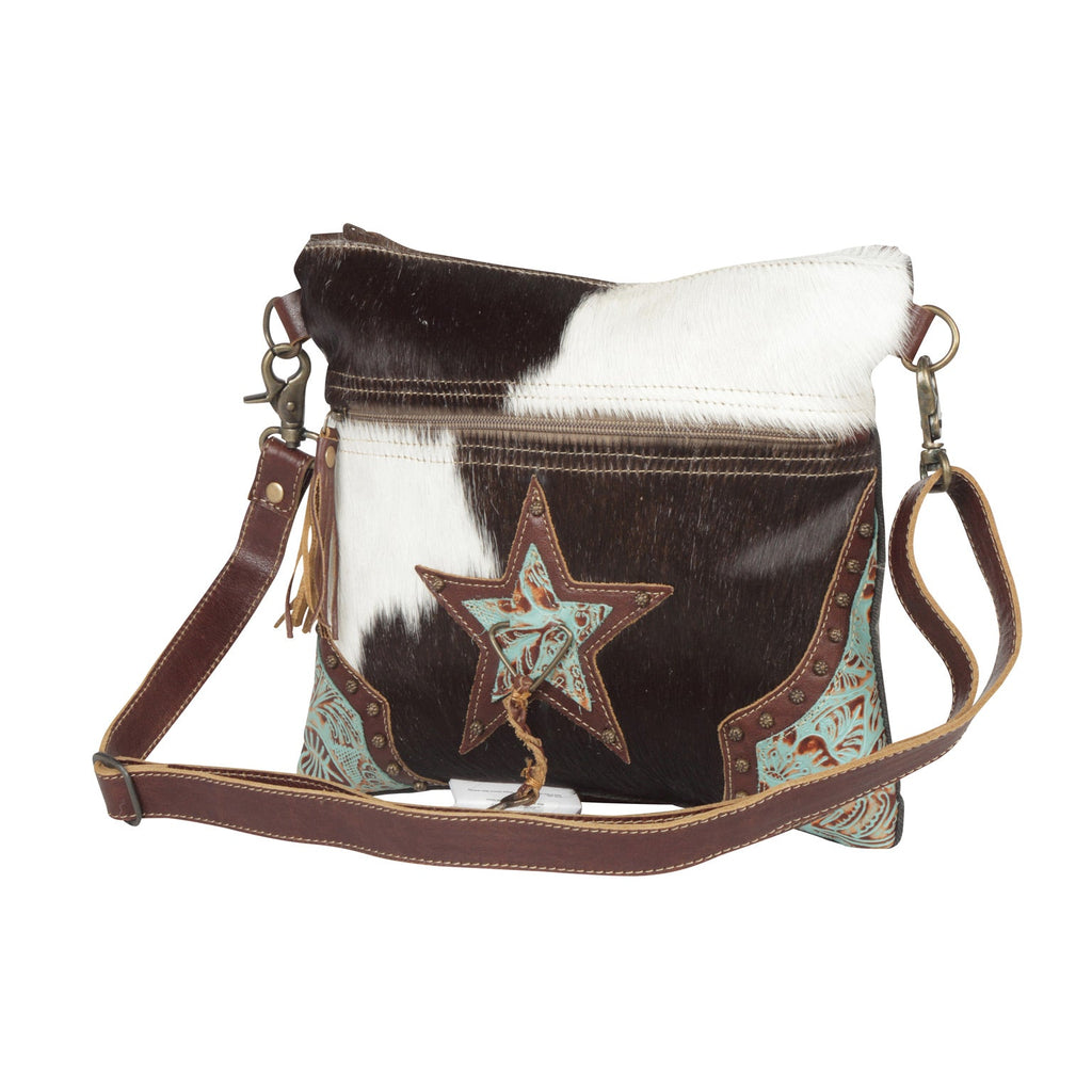 Sac North Star en toile et poil de vache