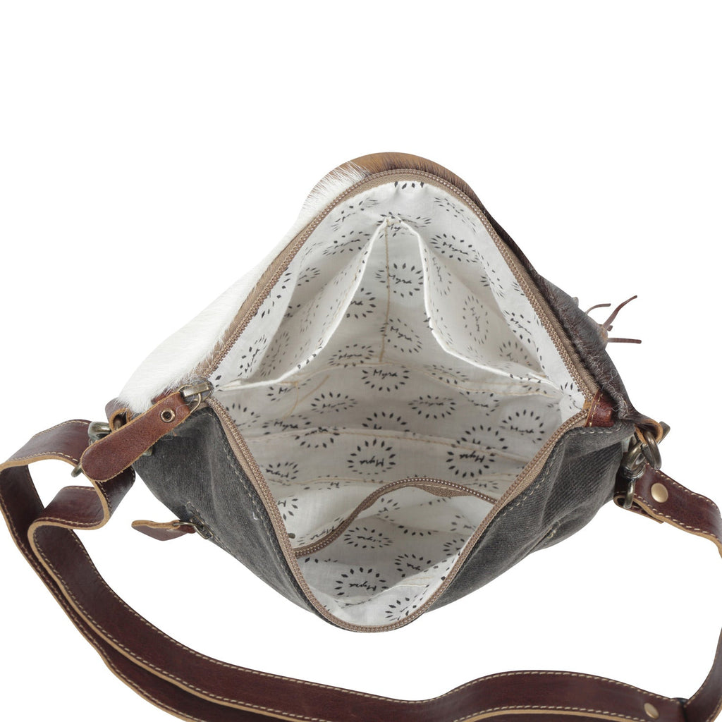 Sac North Star en toile et poil de vache