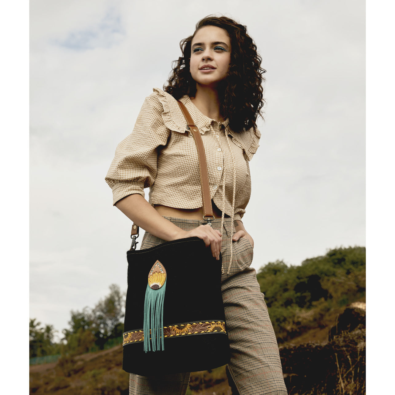 Sac fait main bougie bleue