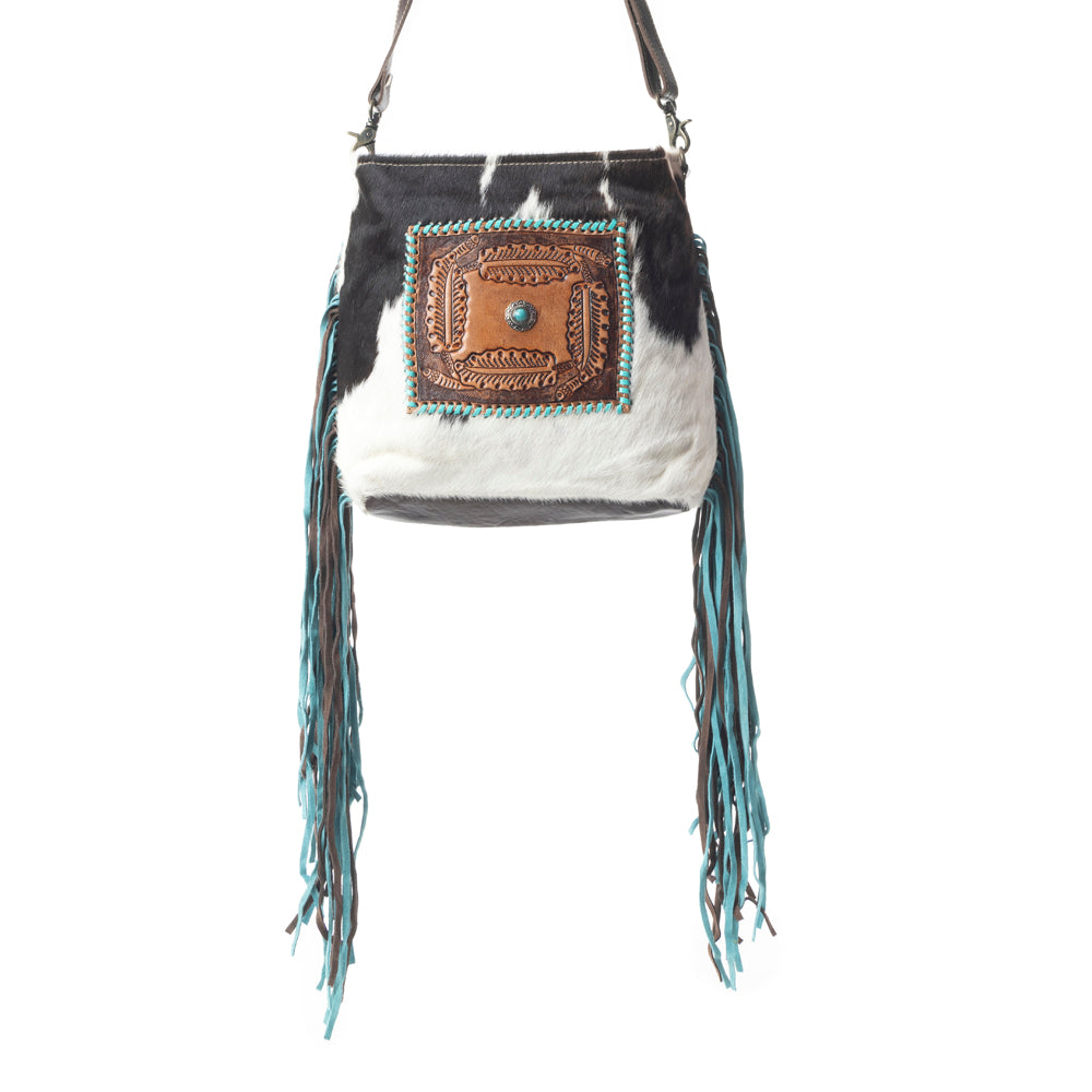 Sac en cuir repoussé Couronne Saphir