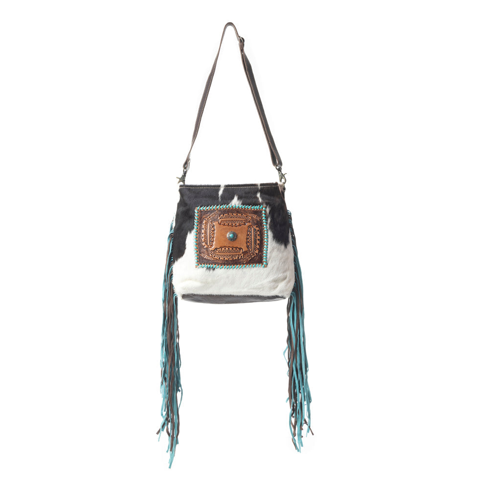 Sac en cuir repoussé Couronne Saphir
