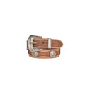 Ceinture en cuir pour femme, gravée main, motif bouleau