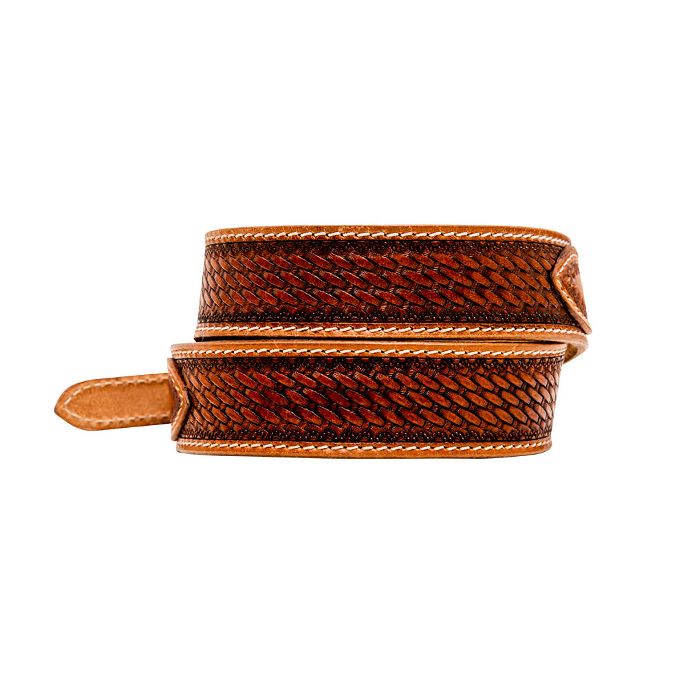Ceinture en cuir ciselé Vandal pour femme