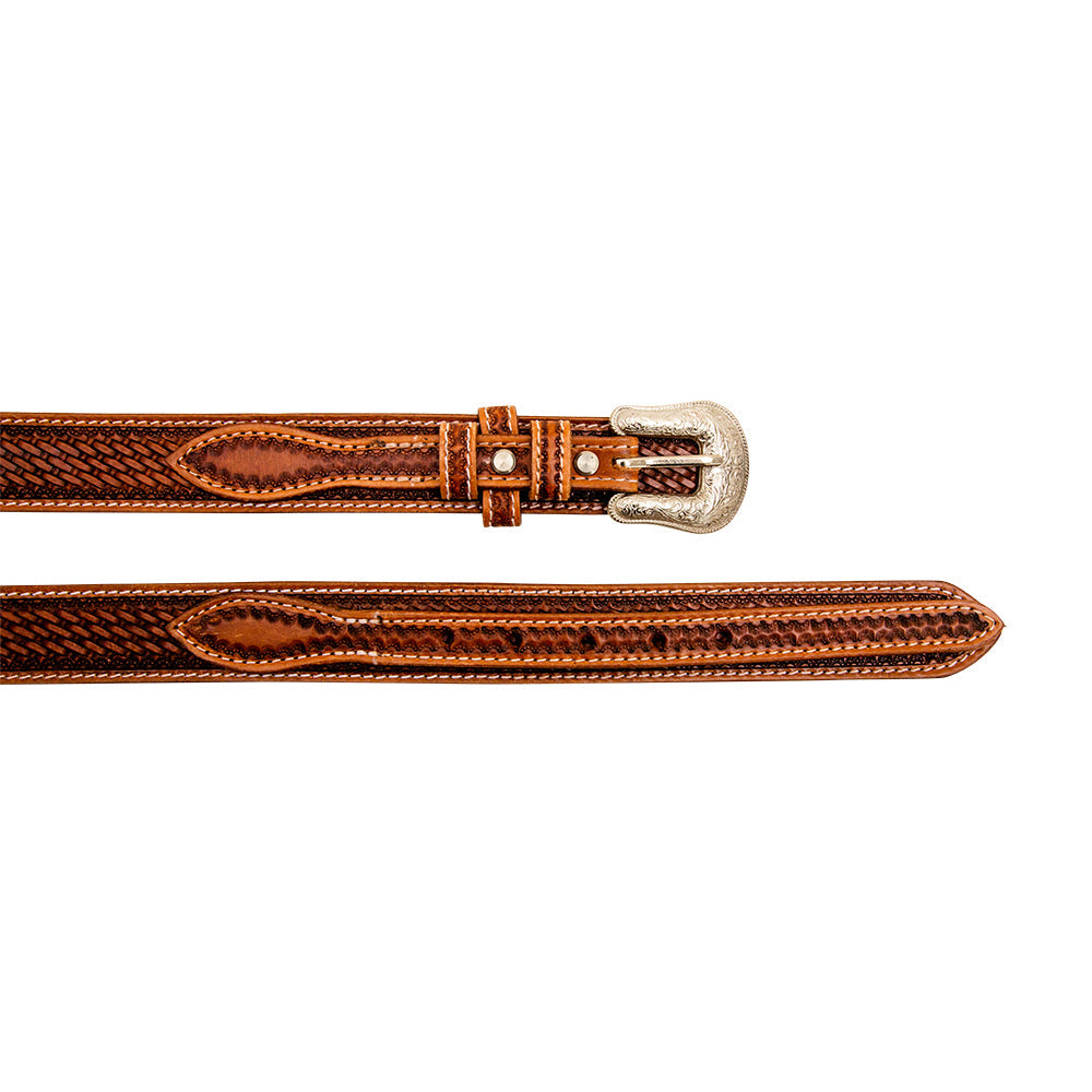 Ceinture en cuir ciselé Vandal pour femme