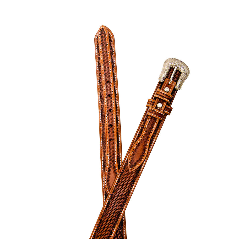 Ceinture en cuir ciselé Vandal pour femme