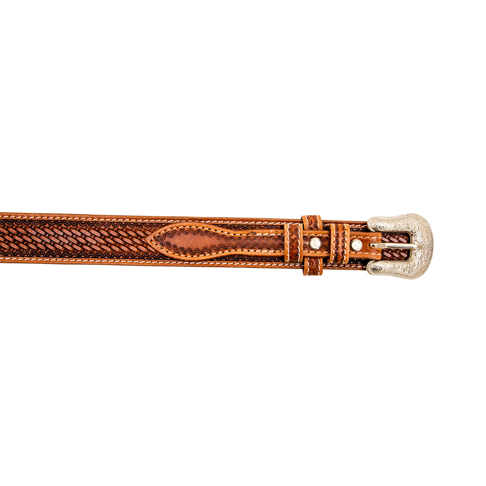 Ceinture en cuir ciselé Vandal pour femme