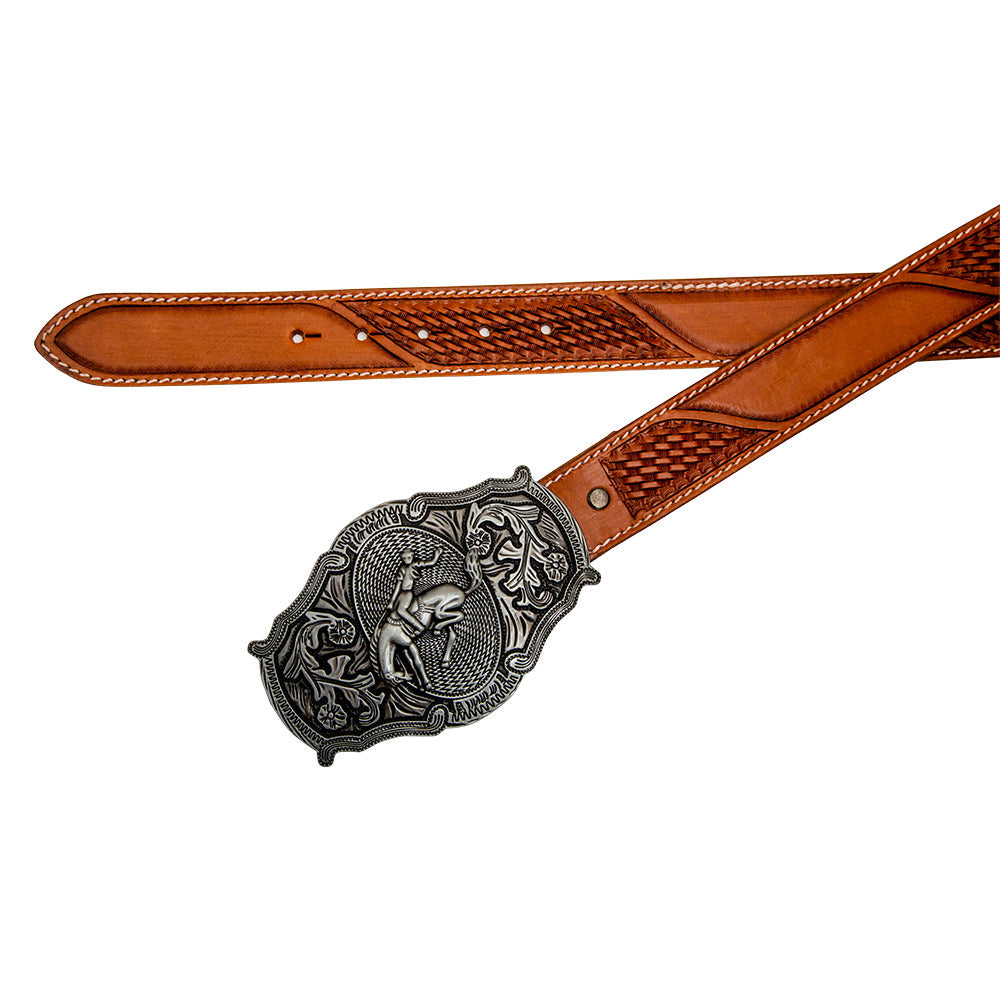 Ceinture en cuir pour femme « Coco-Bean » estampée à la main
