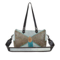 Sac en cuir repoussé Cascade azur