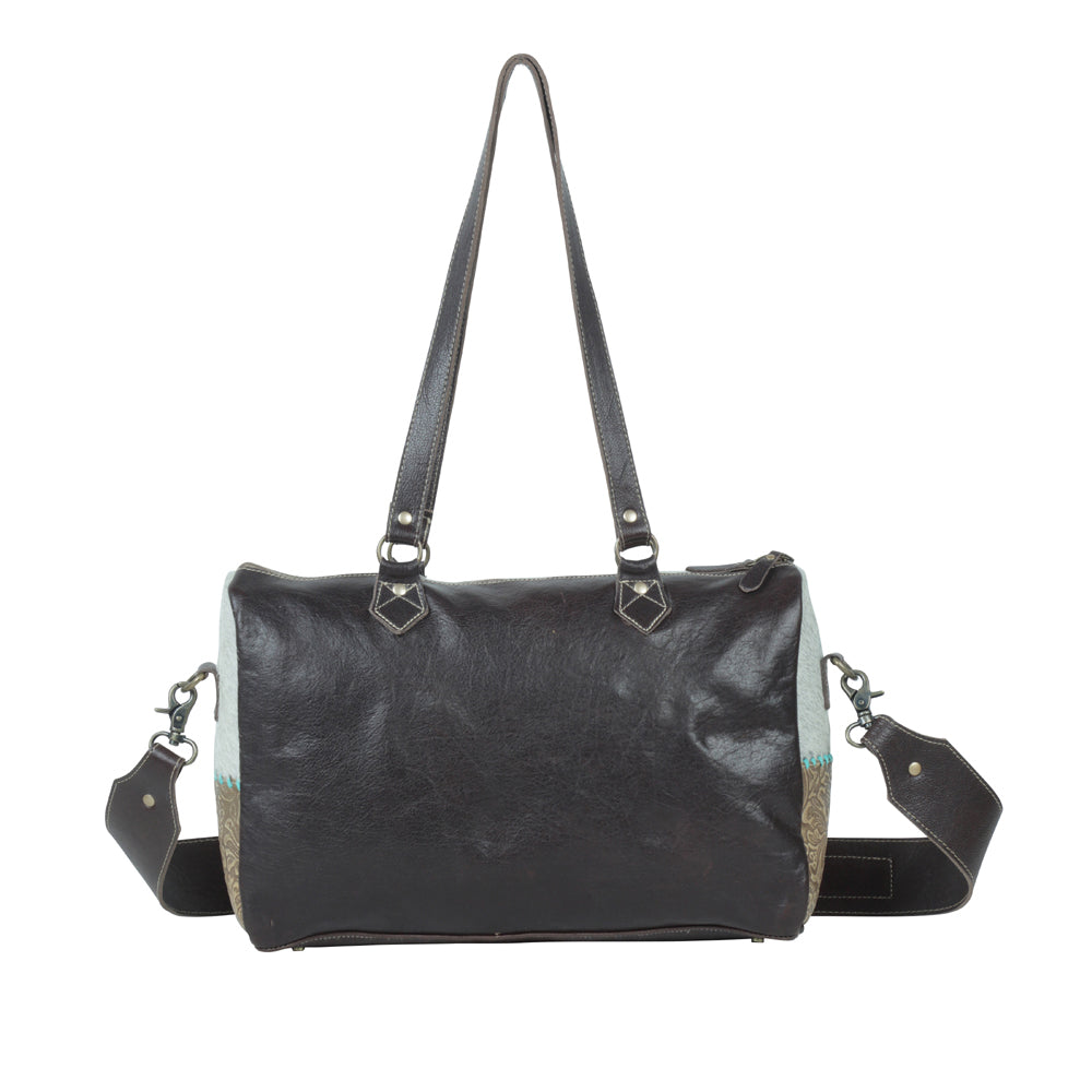 Sac en cuir repoussé Cascade azur