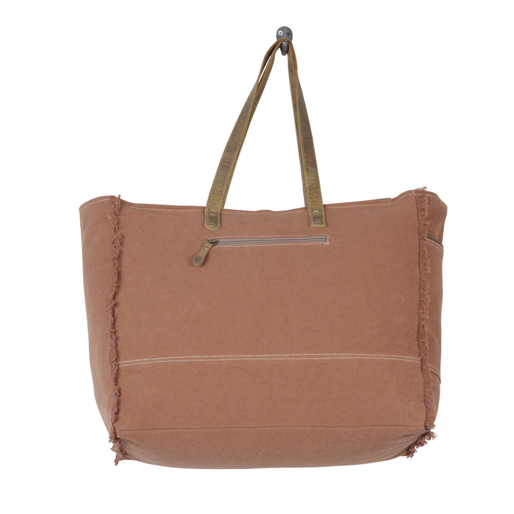 SAC EN TOILE ET POIL DE VACHE SEL ET POIVRE