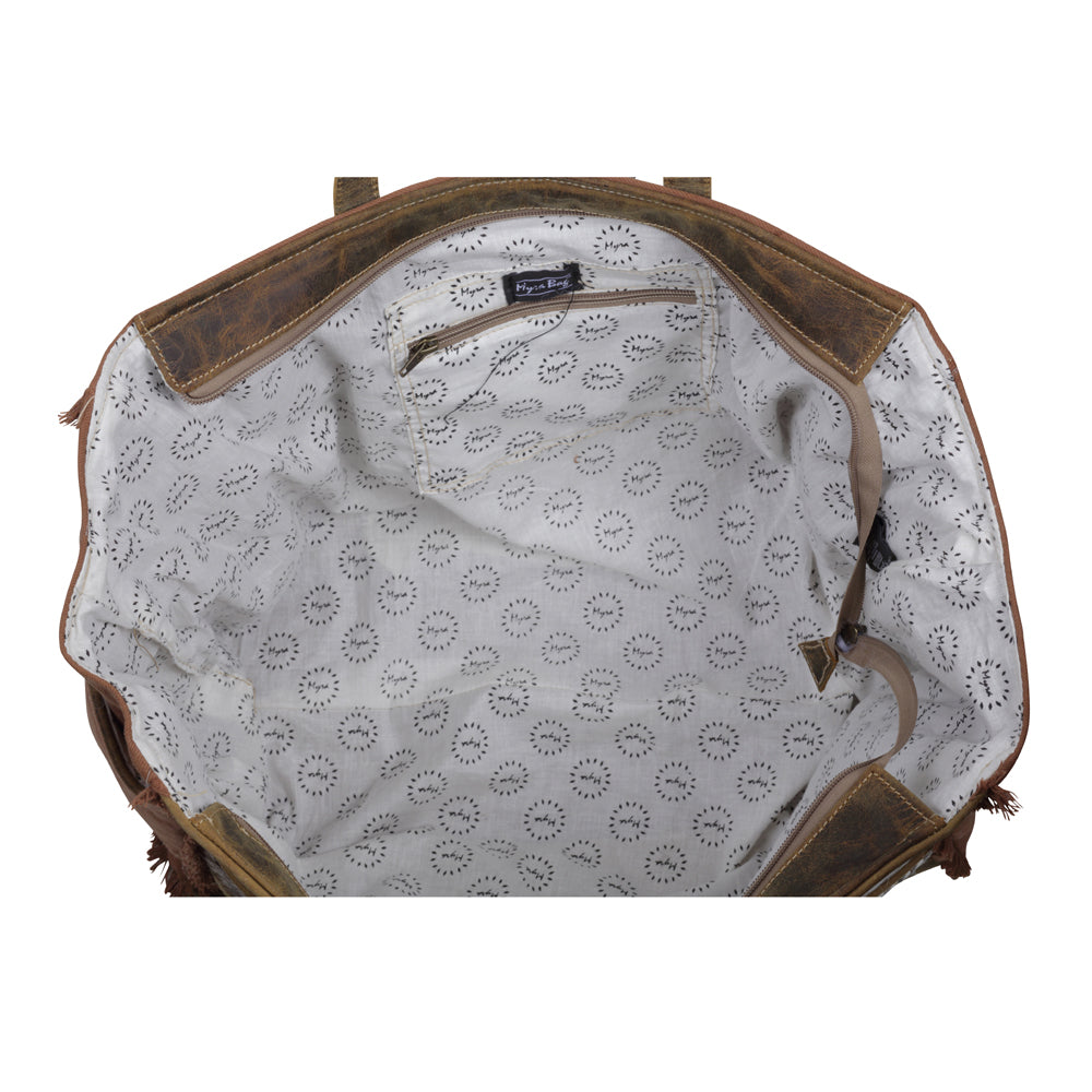 SAC EN TOILE ET POIL DE VACHE SEL ET POIVRE