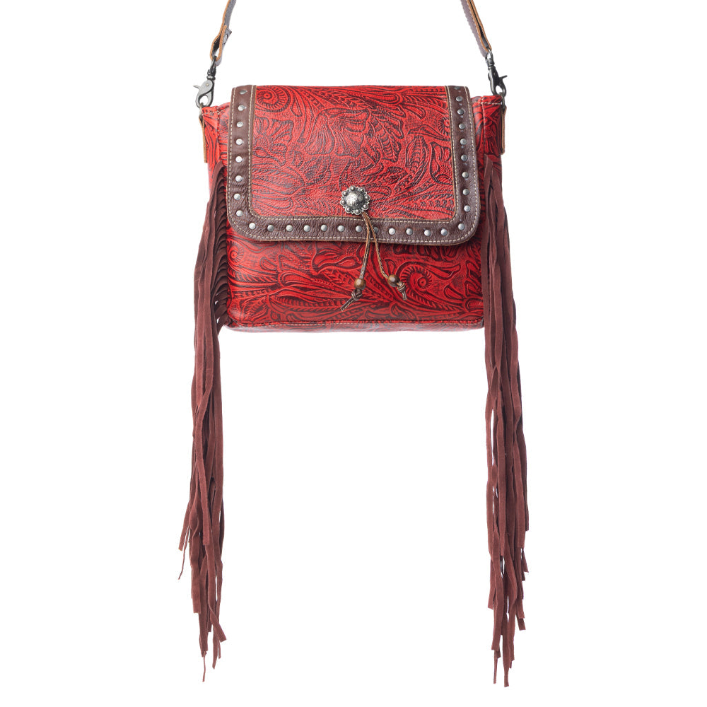 Sac en cuir et poils de veau Cherry Pops