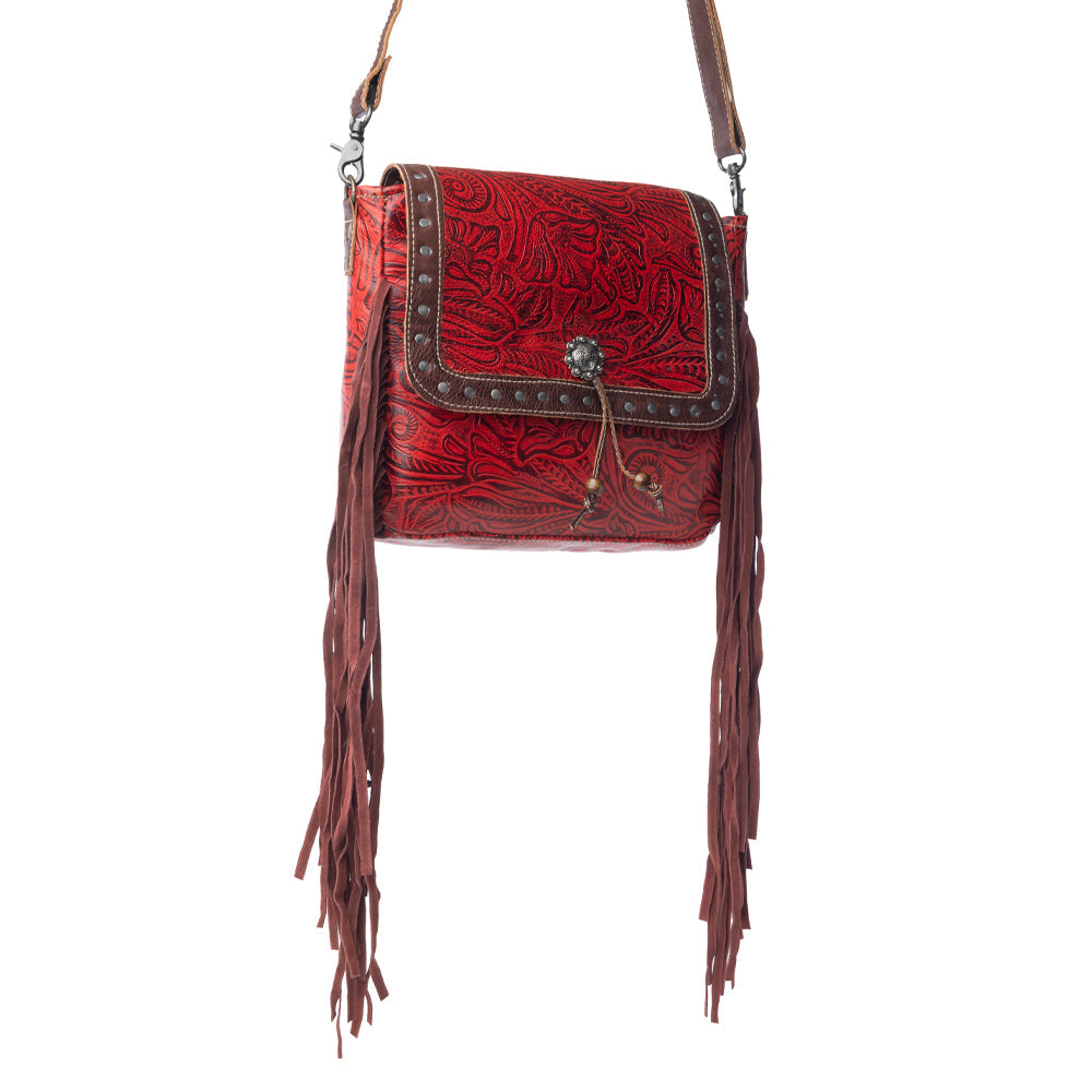 Sac en cuir et poils de veau Cherry Pops