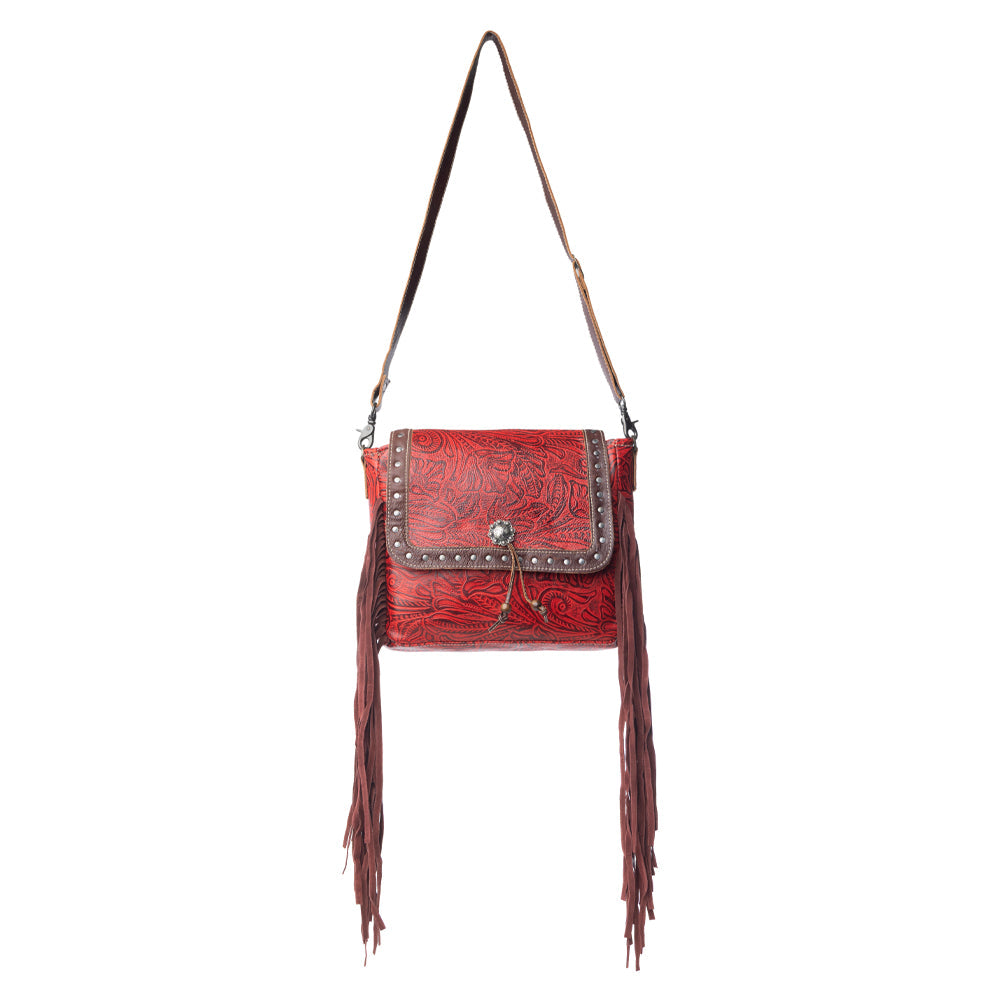 Sac en cuir et poils de veau Cherry Pops