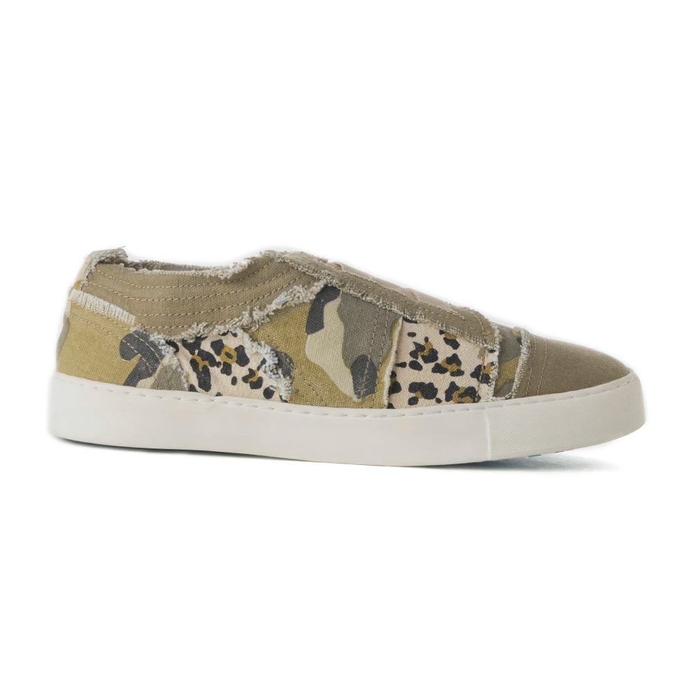 Baskets camouflage et léopard pour femme