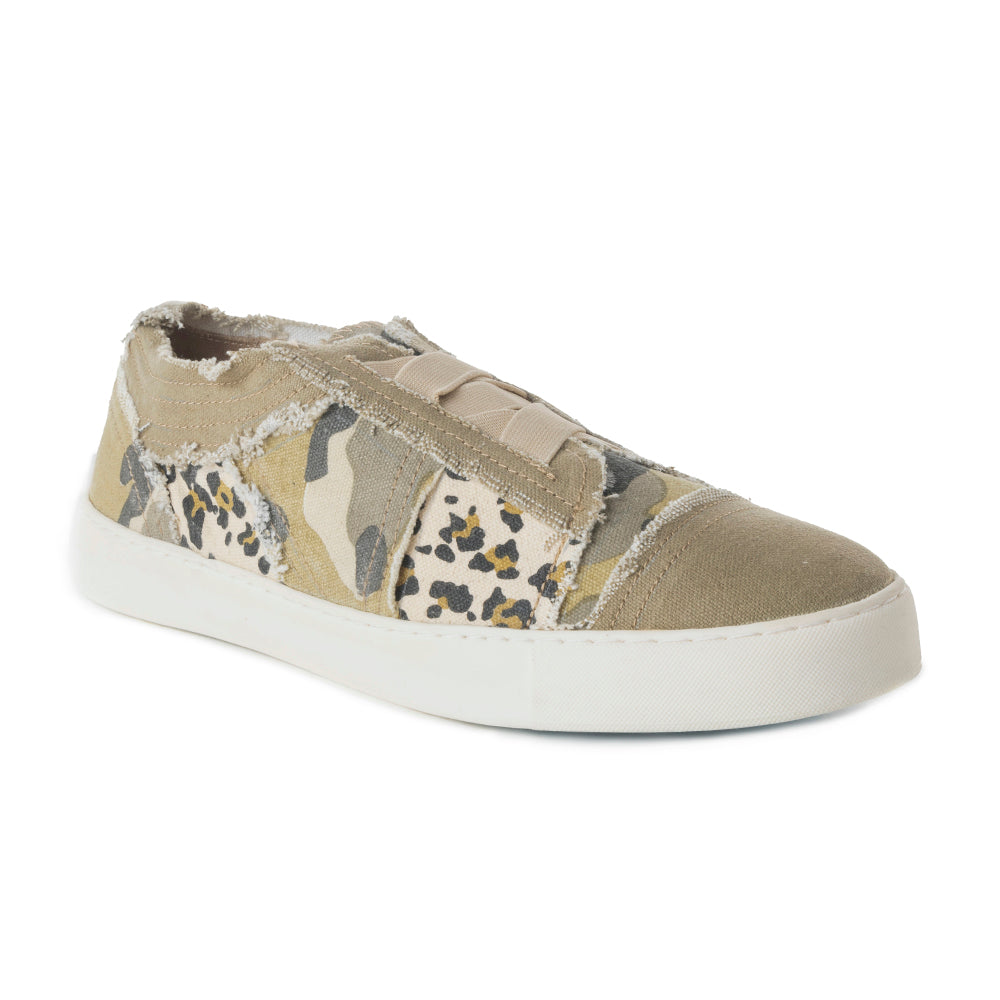 Baskets camouflage et léopard pour femme