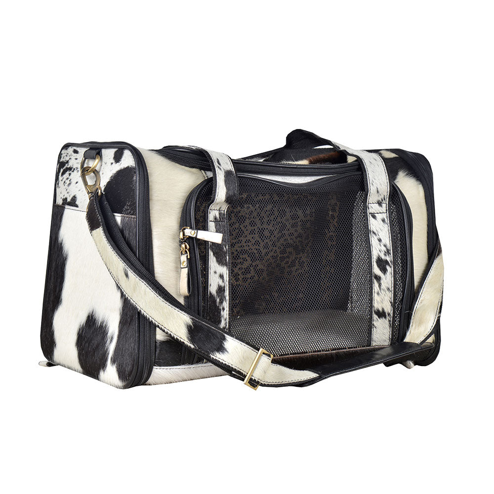 Sac pour chien en cuir chevelu de couleur fumée