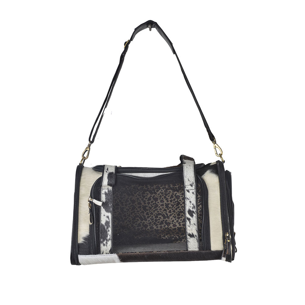 Sac pour chien en cuir chevelu de couleur fumée