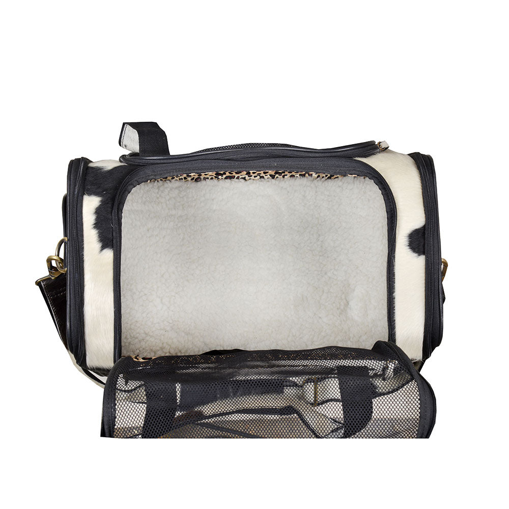 Sac pour chien en cuir chevelu de couleur fumée
