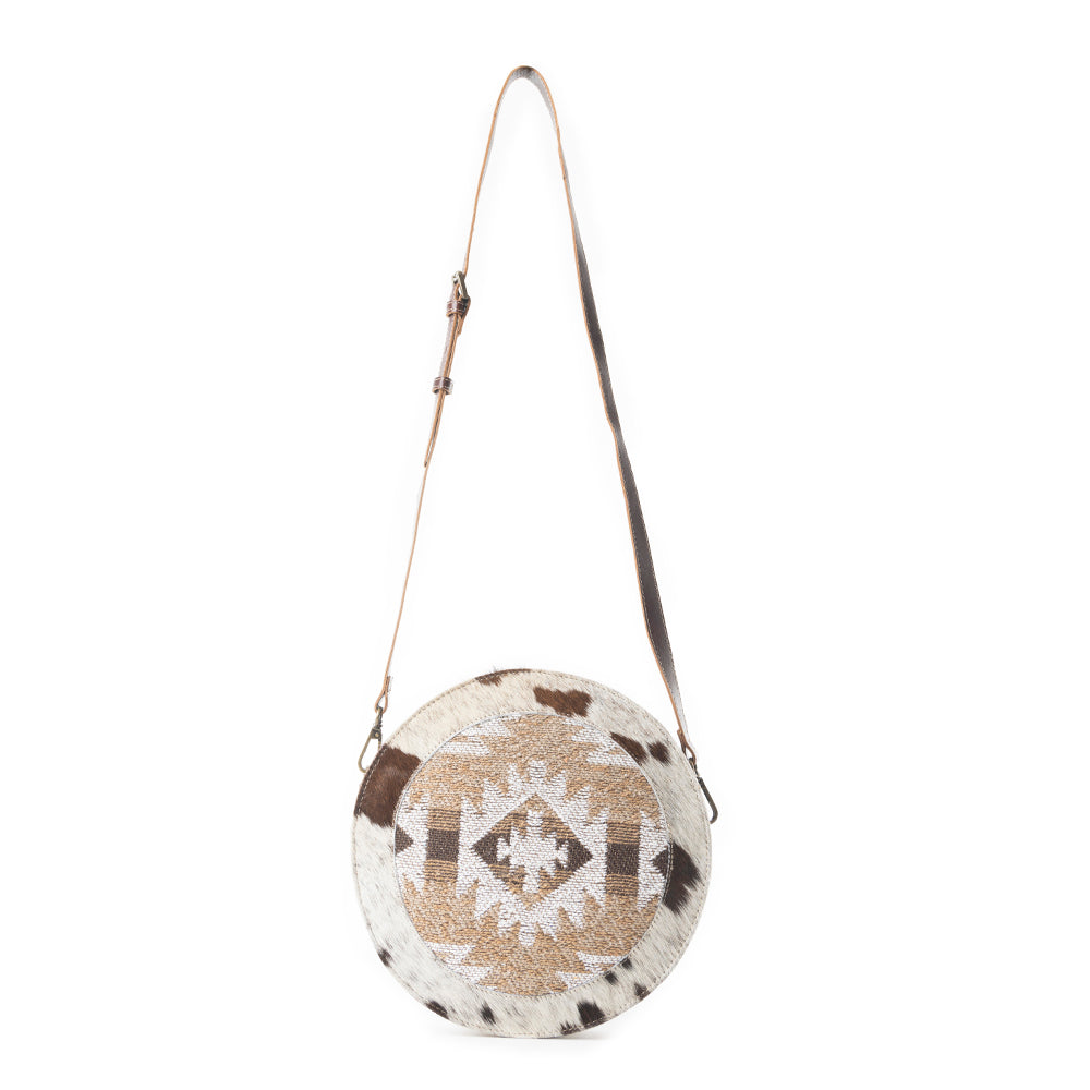Sac rond moutarde bohème
