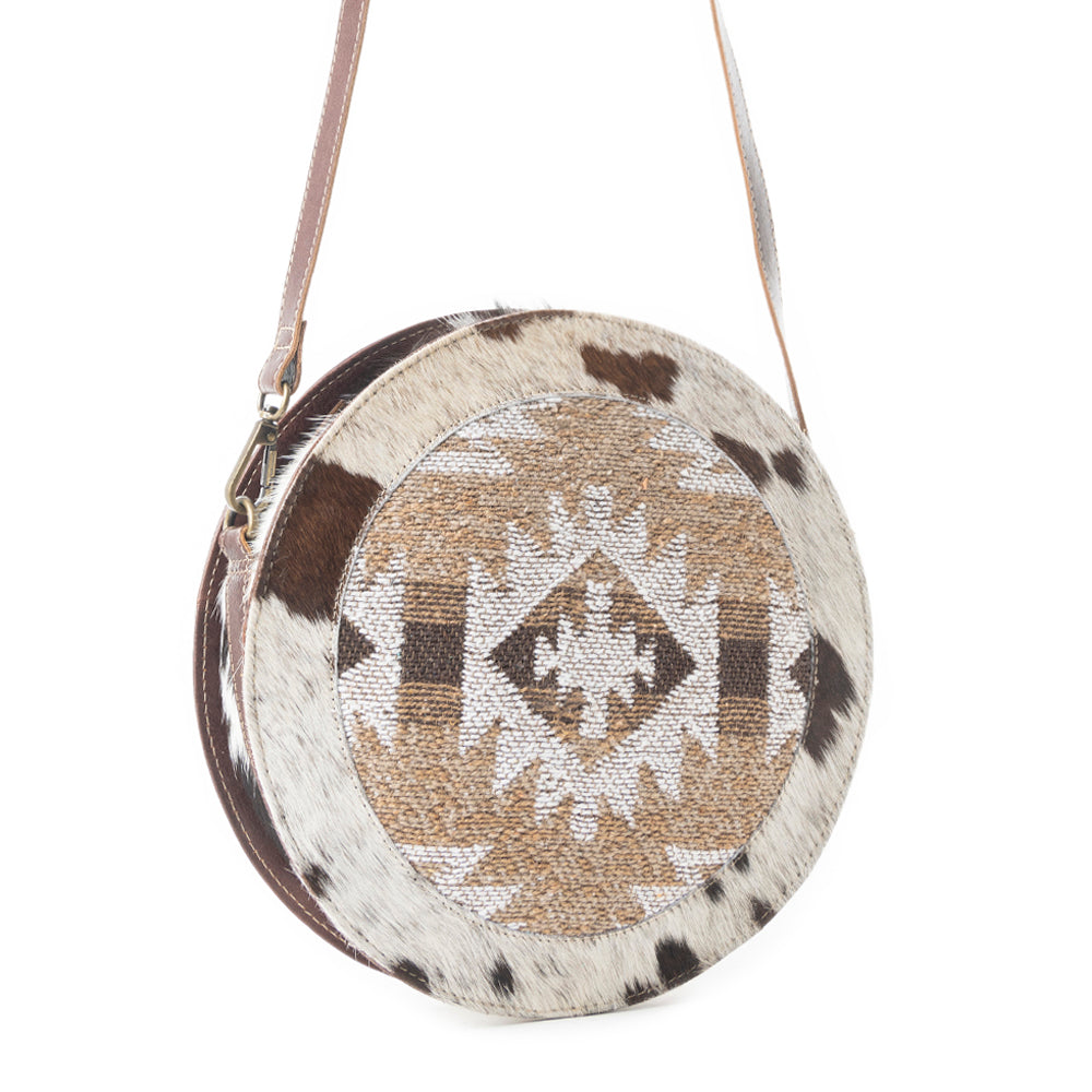 Sac rond moutarde bohème
