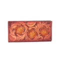 Portefeuille zippé rouge cramoisi