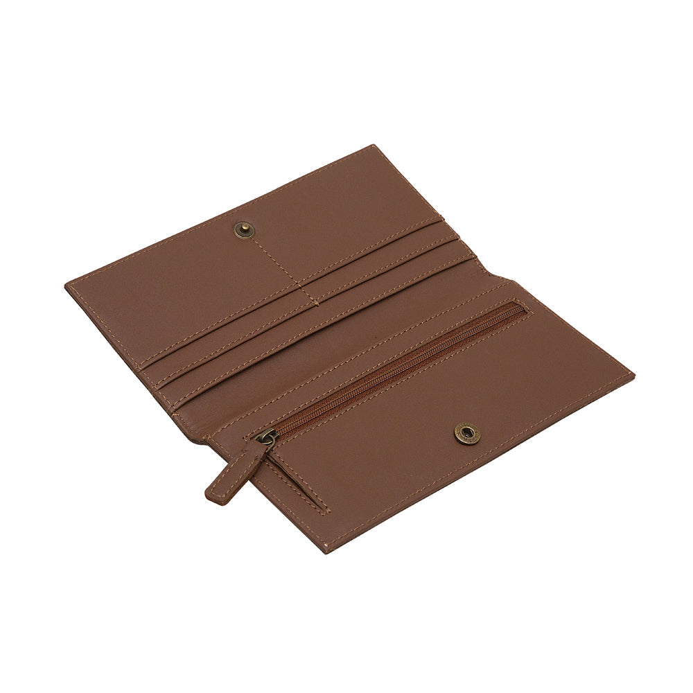 Portefeuille zippé rouge cramoisi