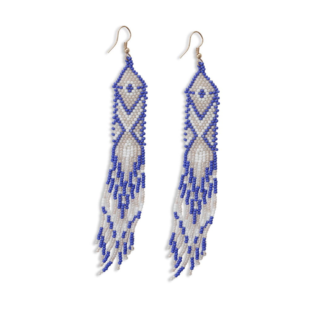 Boucle d'oreille "Bleu Jardin"