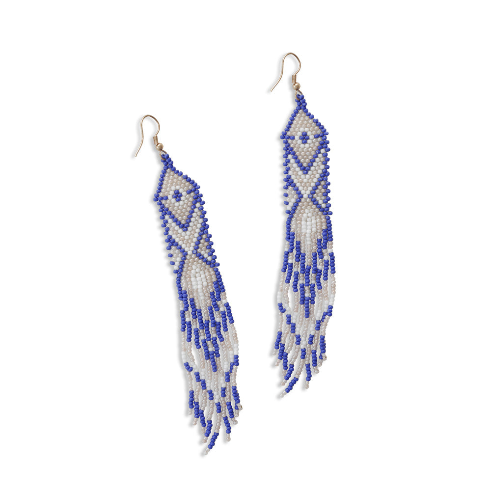 Boucle d'oreille "Bleu Jardin"