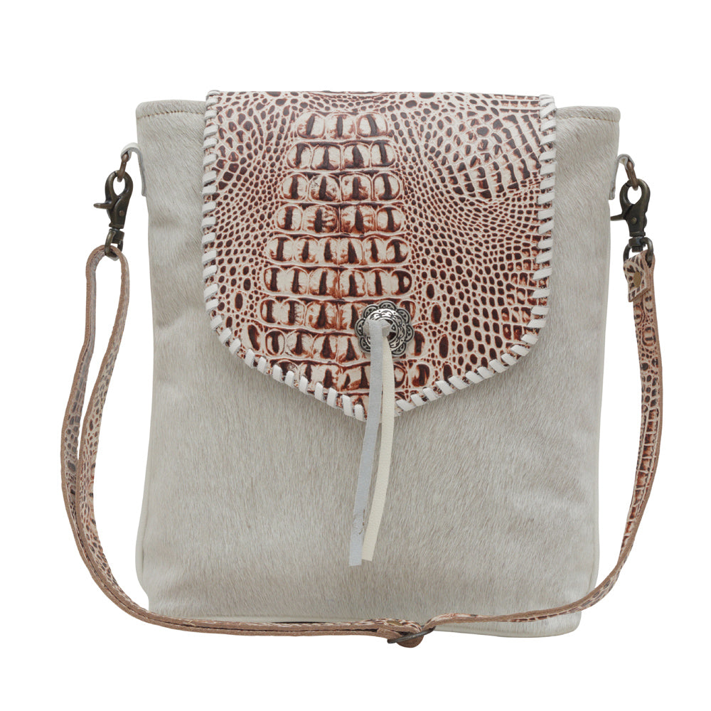 SAC SMOKEY EN CUIR ET PEAU DE CHEVAL AZTÈQUE