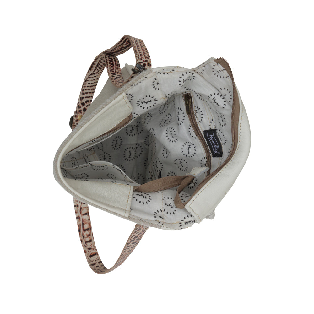SAC SMOKEY EN CUIR ET PEAU DE CHEVAL AZTÈQUE